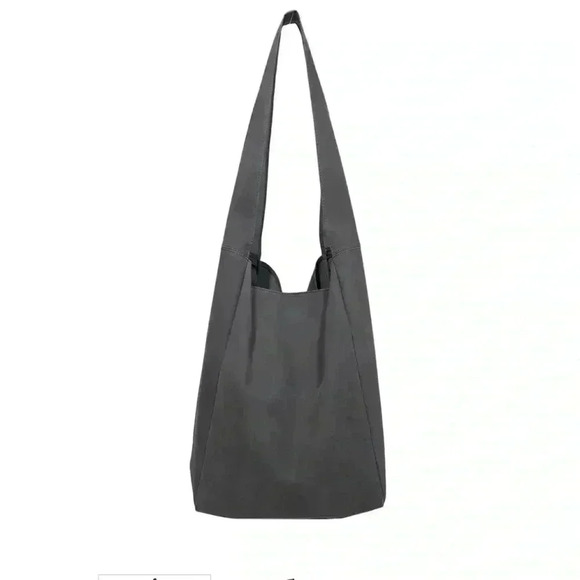 Monserat De Lucca Ano Shoulder Nubuck Charcoal bag - Picture 1 of 7